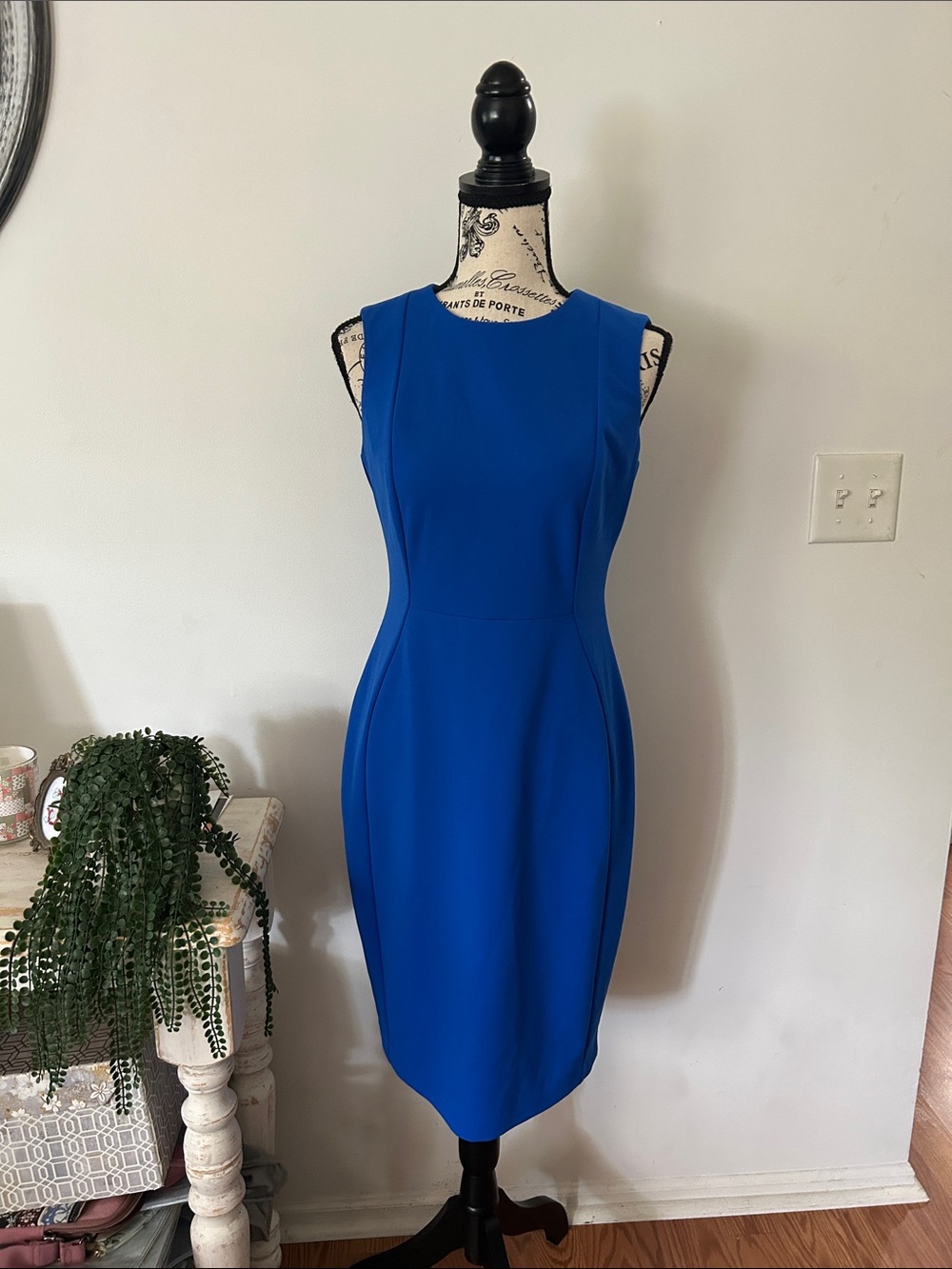NWOT Calvin Klein Blue Sheath Dress Women's size 4